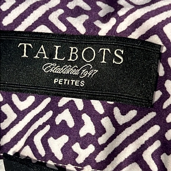 Talbots Womens Purple Print Capri Pants Size 14 Petite - Picture 7 of 11